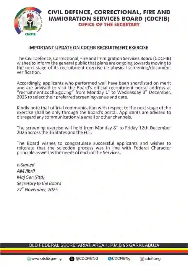 Update on 2025 CDCFIB Recruitment