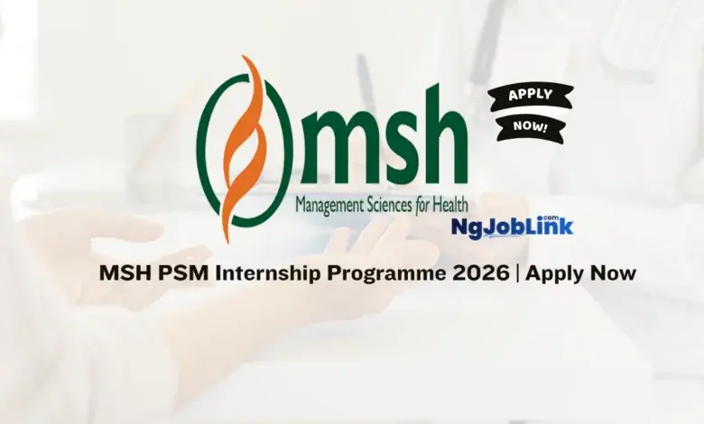 HR Intern at Management Sciences for Health (MSH) 2026 | Apply Now