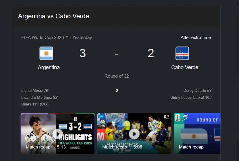 Argentina vs Cape Verde 3-2: Messi and World Champions Survive Epic World Cup Scare
